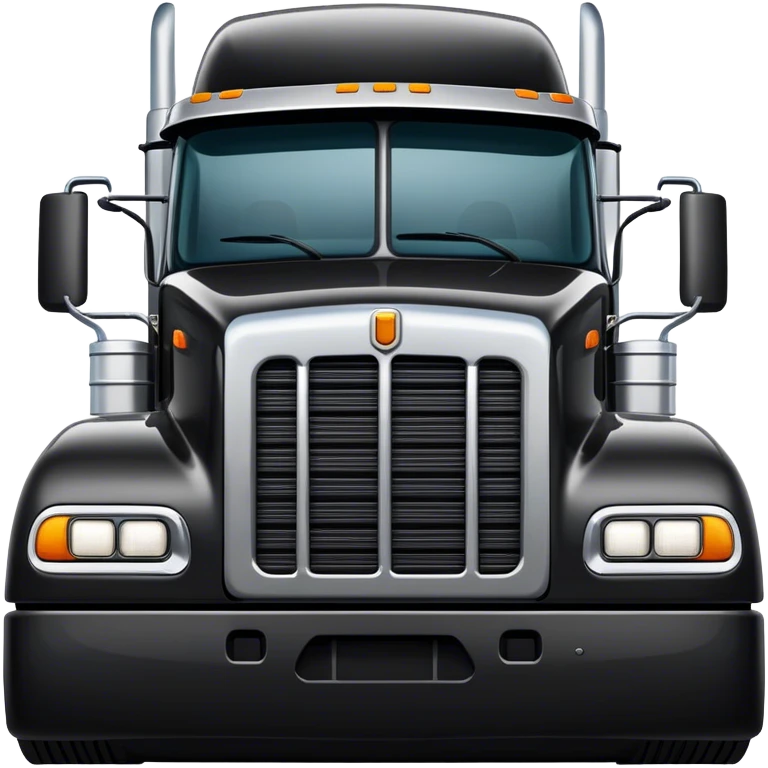 space Black semi Truck Rear emoji