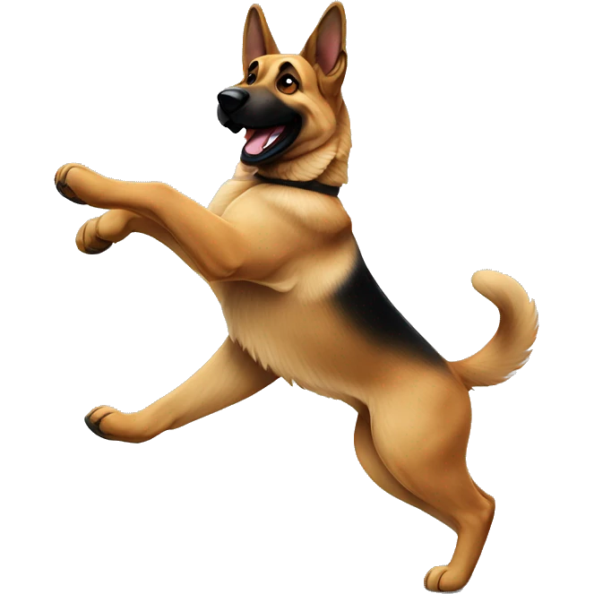 german shepperd dancing emoji