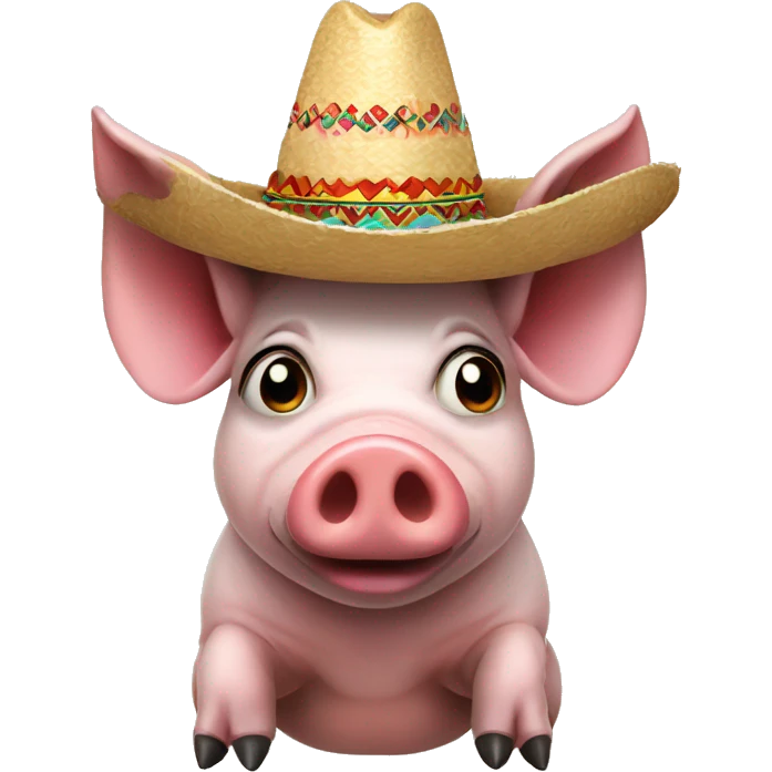 Pig wearing sombrero  emoji
