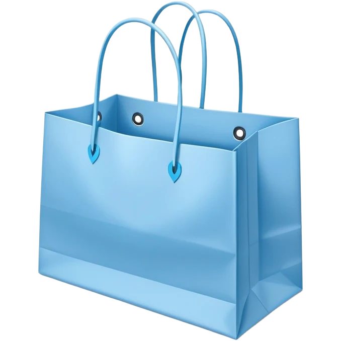 Bundle of Light blue shopping bags emoji