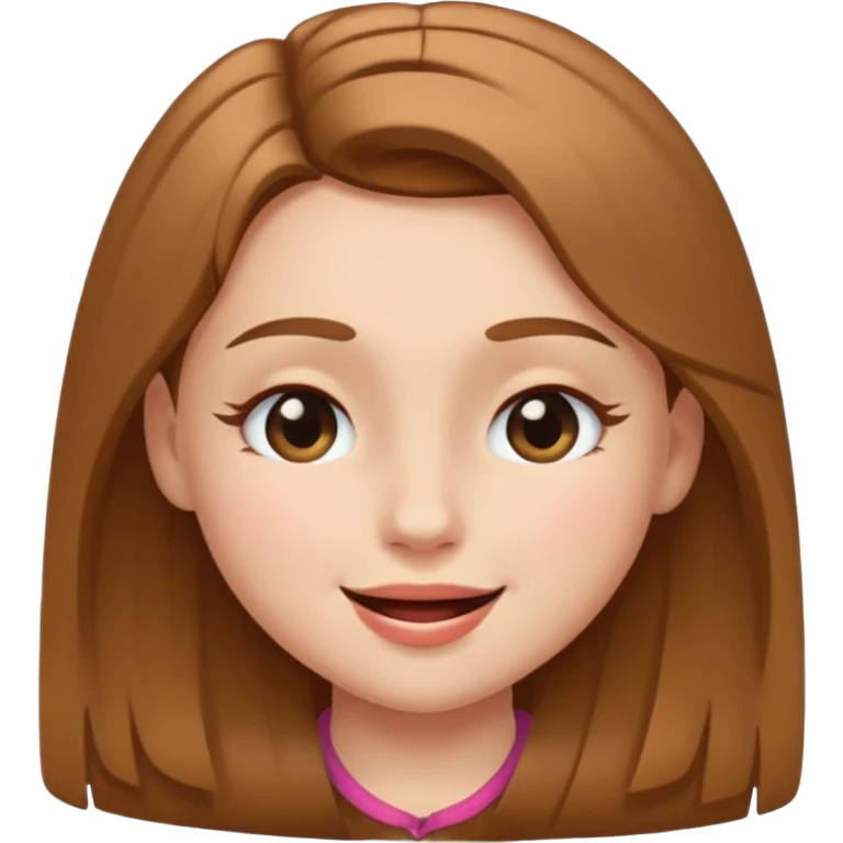 Girl winking with her left eye closed, happy face,  emoji