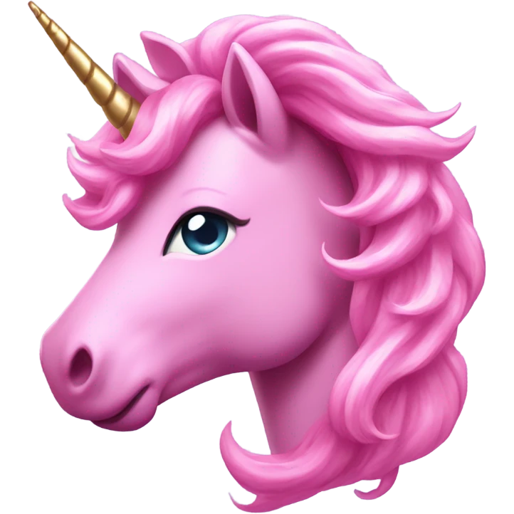 Pink unicorn emoji