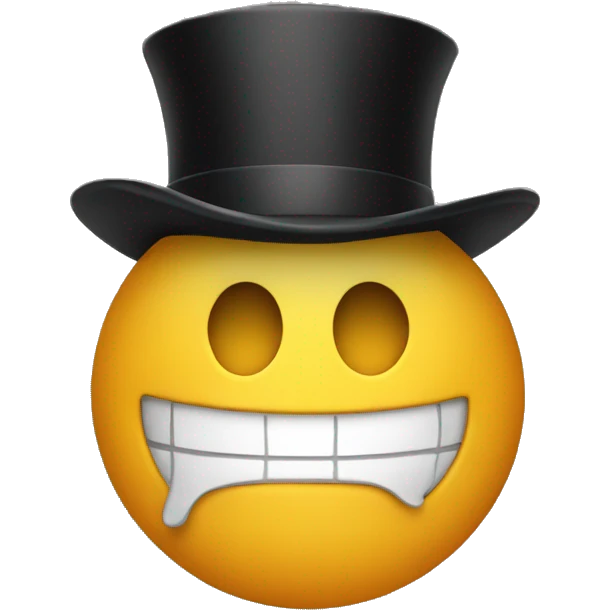emoji with tophat emoji
