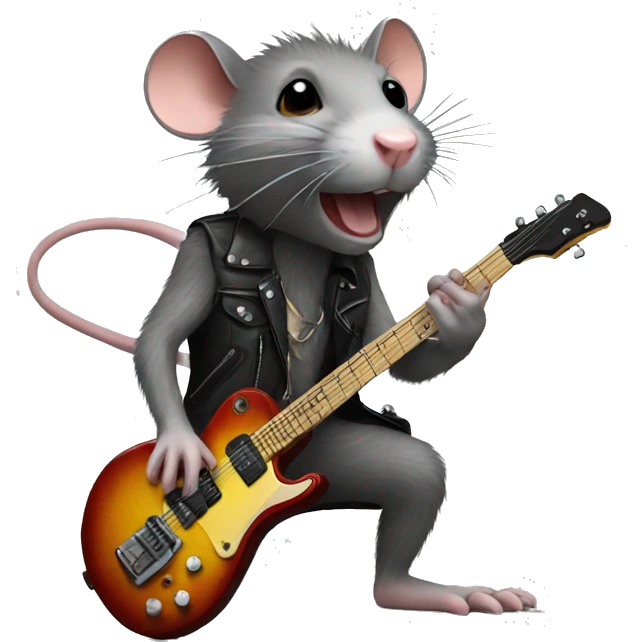 Rat rockstar  emoji