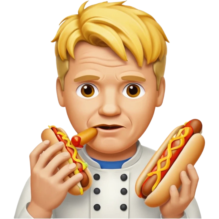 gordon ramsay eat hotdog emoji