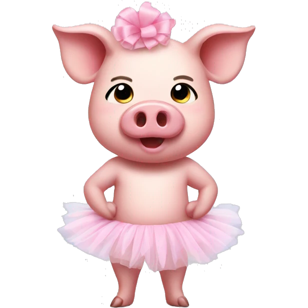 Pig wearing tutu  emoji