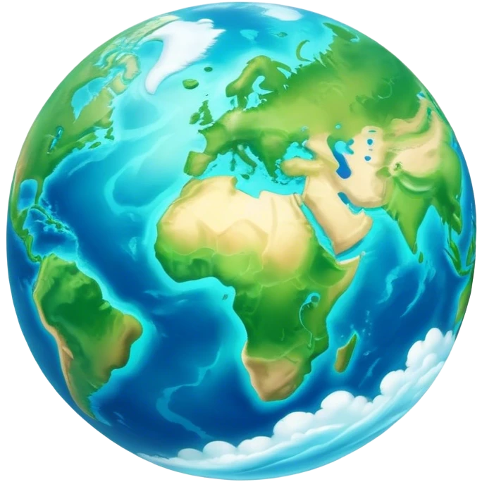 Cinematic Realistic Earth, depicted with vibrant blue oceans, clouds, and lush green continents rendered in exquisite detail, high shine, and a soft radiant glow that captures the dynamic, life-sustaining beauty of our home planet. emoji