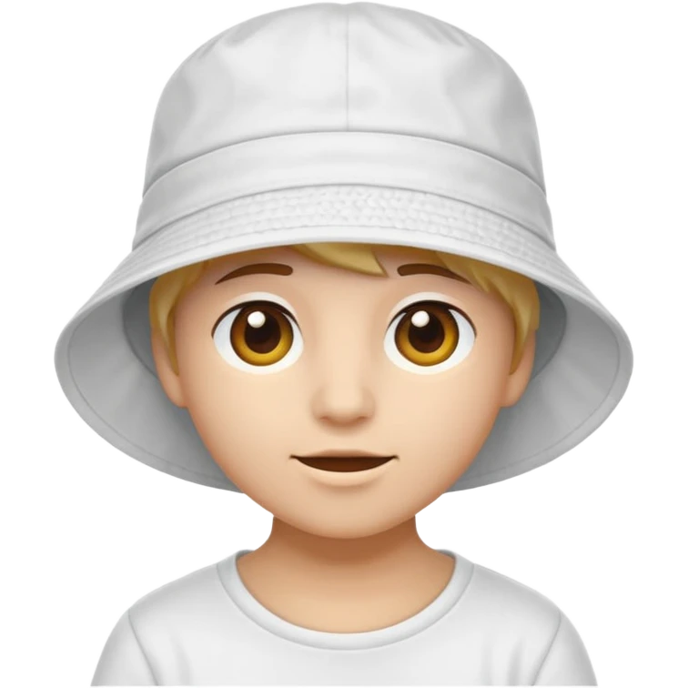 White bucket hat emoji