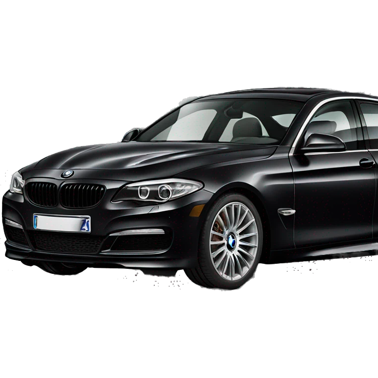 black car bmw alpina with lagman emoji
