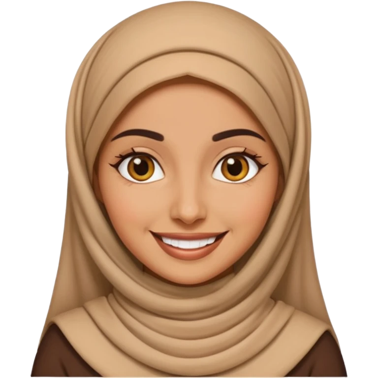 Tête jolie femme emoji arabe Réal emoji