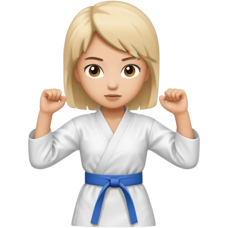 A girl in karate dress emoji