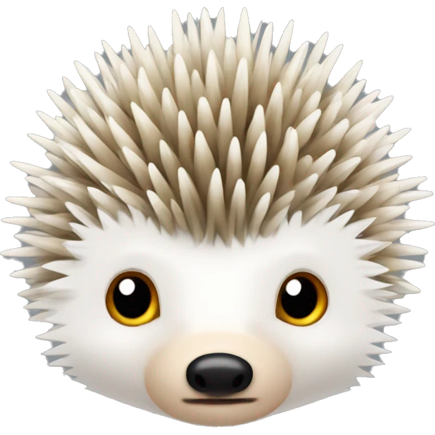 Hedgehog white creamy quills DIFFERENT COLORED EARS emoji