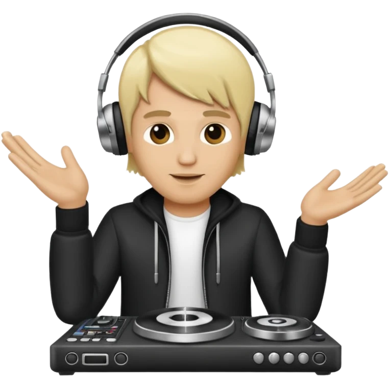 blonde man dj peace emoji