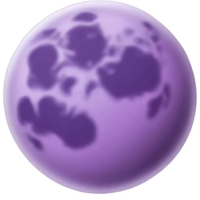 Purple moon  emoji