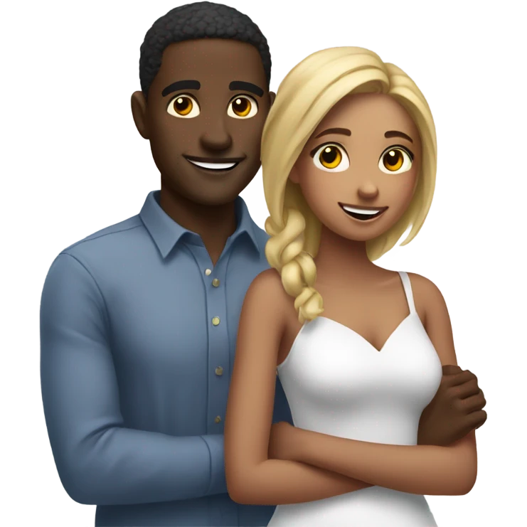 Black man looking lovingly at his girlfriend emoji