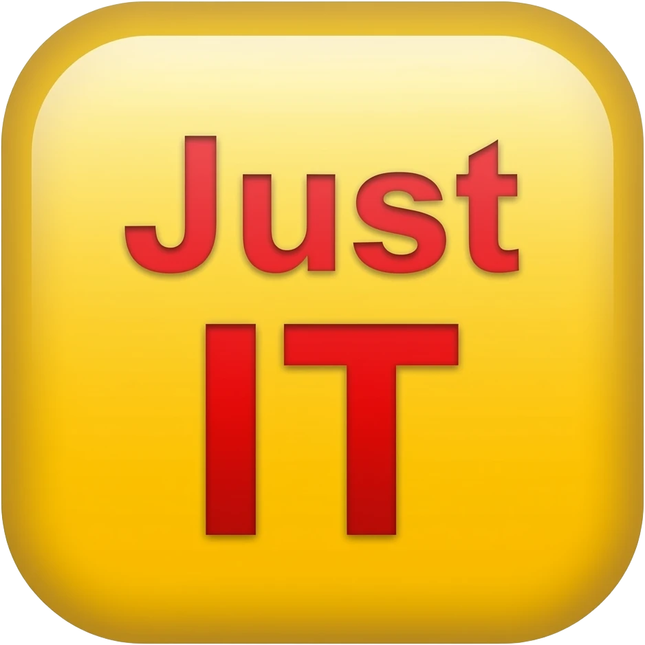 🇮🇹 - text on yellow square with red color txt, Just IT emoji