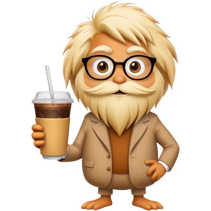 Lorax with an iPhone and an iced emoji