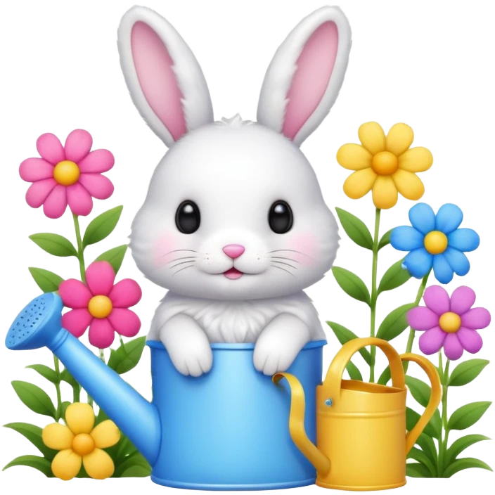🐰🪴🌸 Garden helper bunny emoji