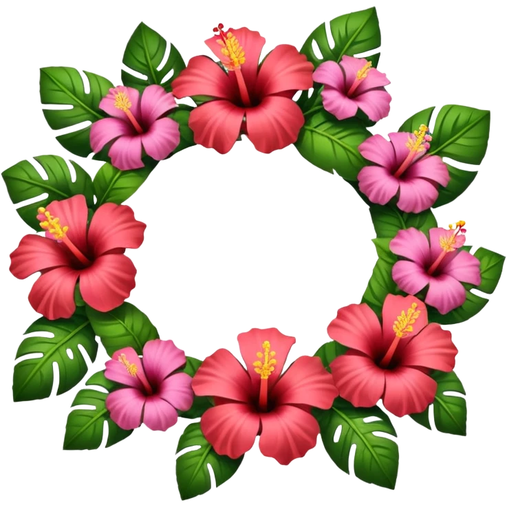 Hibiscus lei emoji