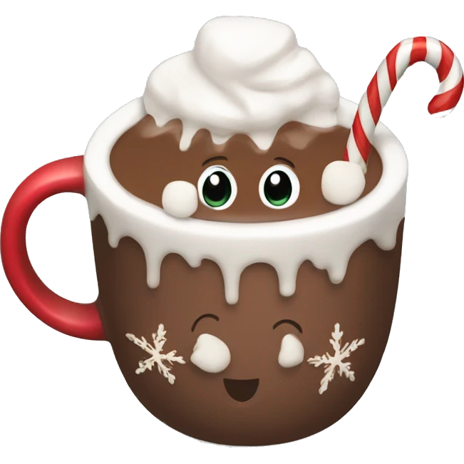 Cute Christmas hot chocolate  emoji