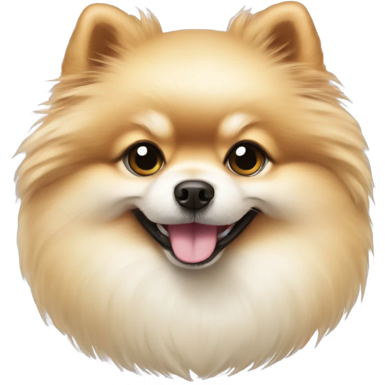 super cute Pomeranian-cream emoji