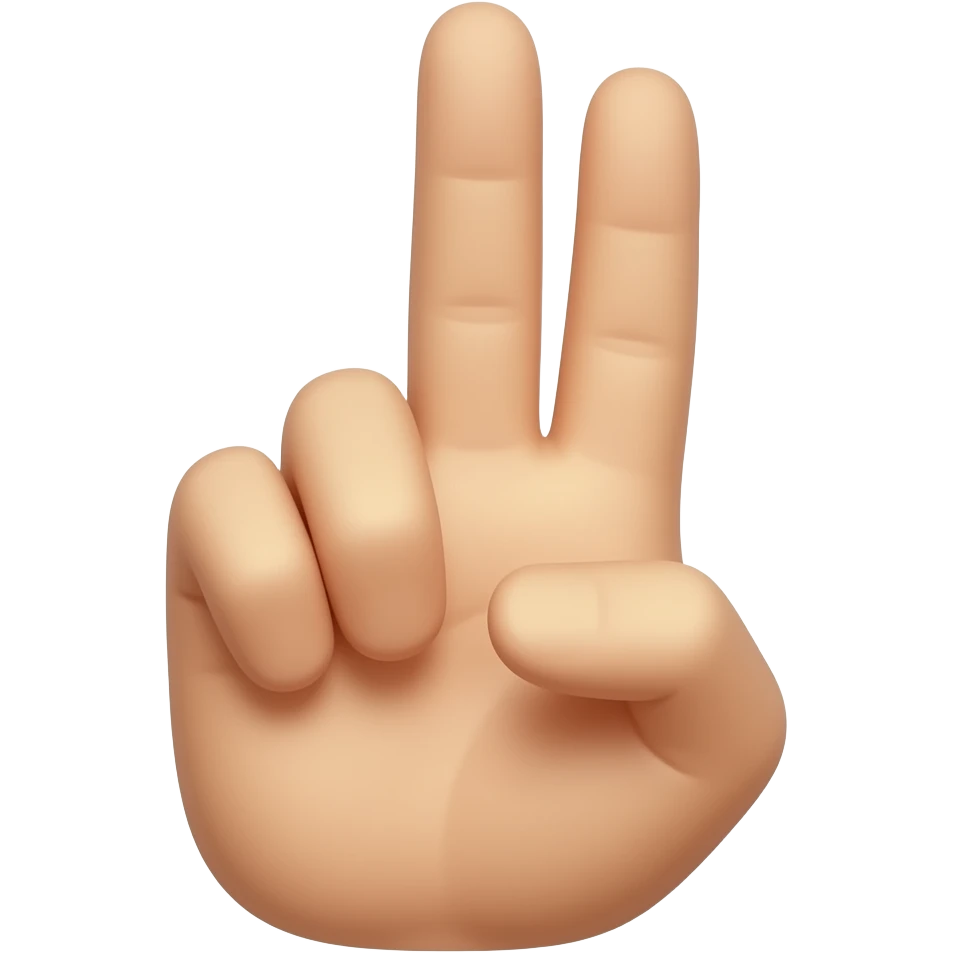 First 3 fingers up the other 2 down emoji