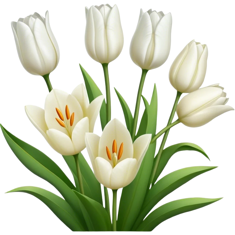 Lilien und weiße Tulpen emoji