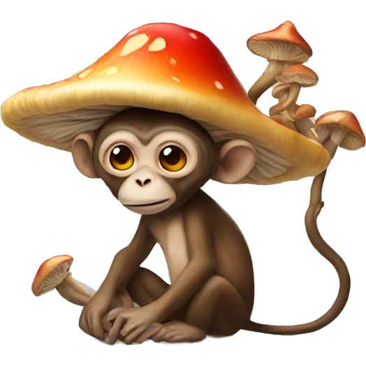 monkey on shrooms emoji