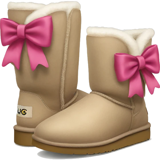 Ugg boots with bow emoji