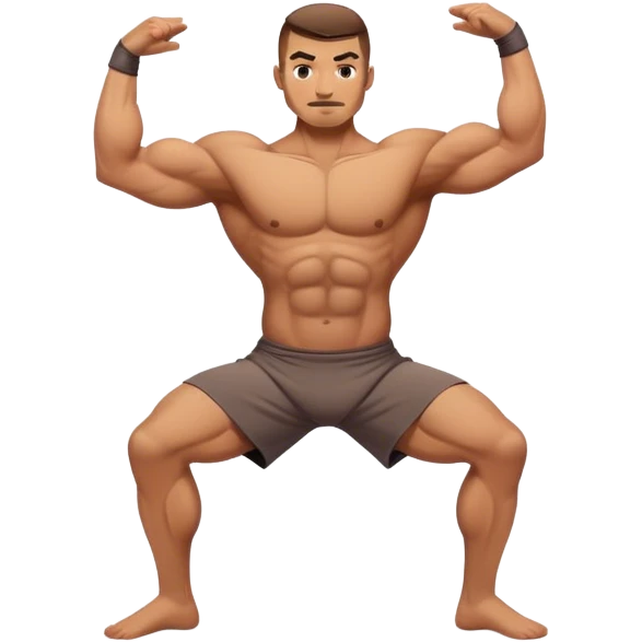 buff man warrior-yoga-pose emoji