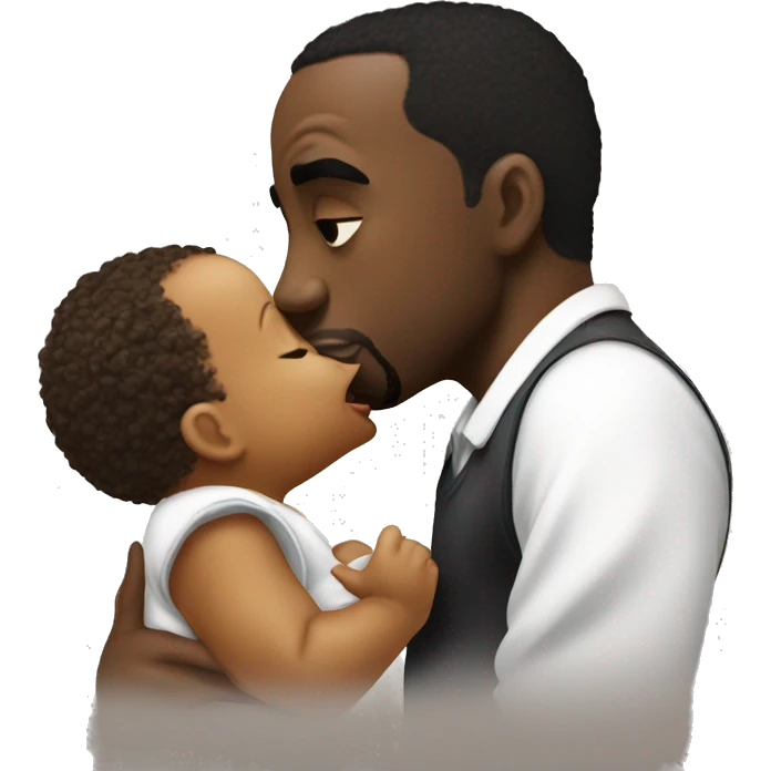 P diddy kissing a baby emoji