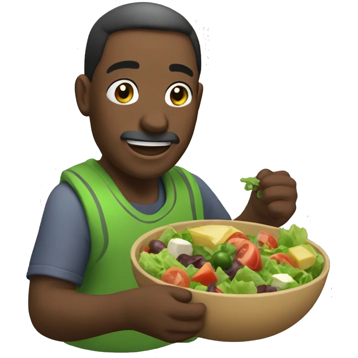Marroi comiendo ensalada  emoji
