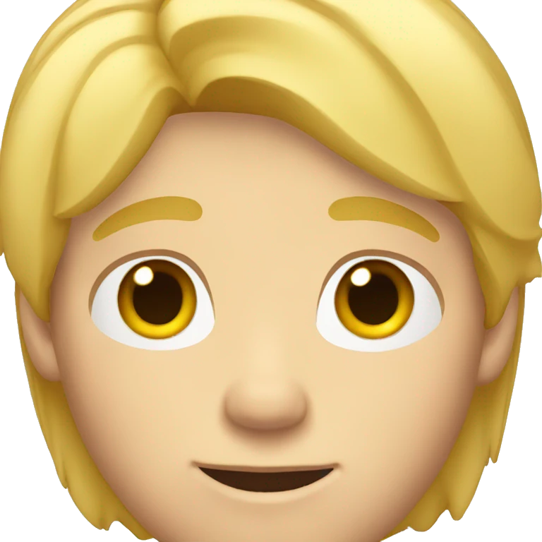 blond guy with middle part hair  emoji