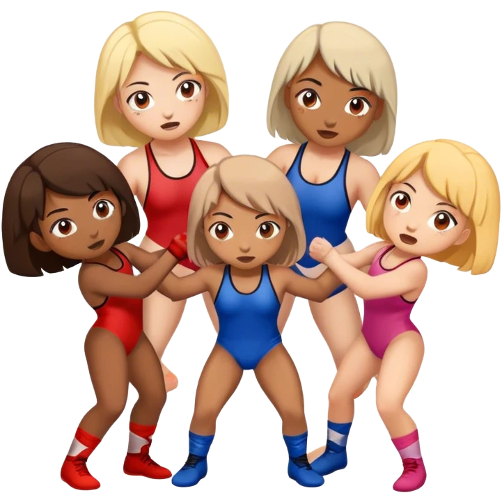 Wrestlig girls emoji