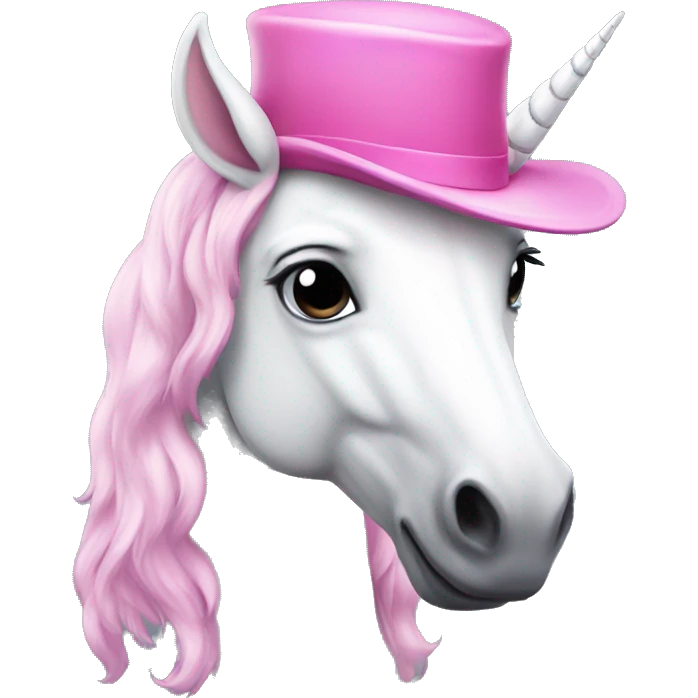 unicorn wearing pink hat  emoji