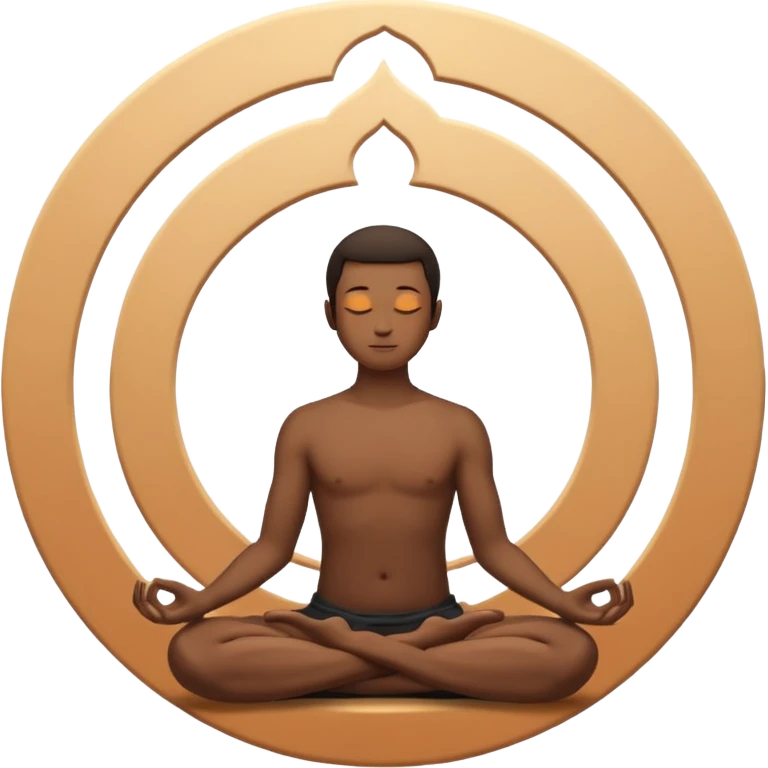 silhouette meditating inside a circle emoji