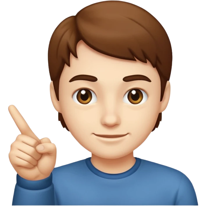 Pointing and making a smirk  emoji