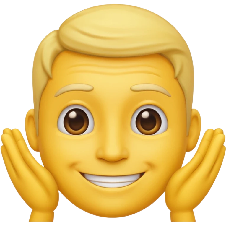 a yellow male emoji with shoulders emoji