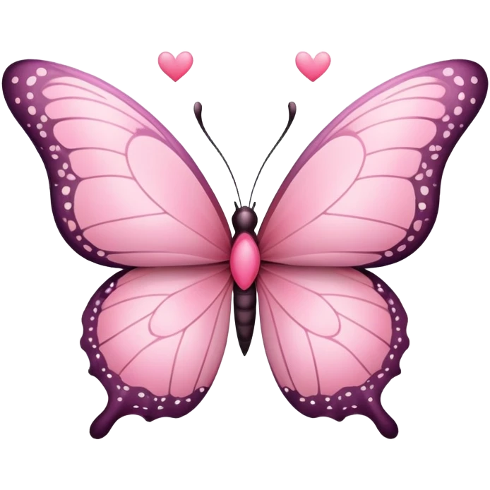 butterfly with tiny pink heart  emoji