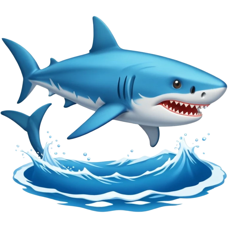 Tiburón en la arena ,de fondo el mar, el tiburón tiene zapatillas azules y está en dos patas  emoji