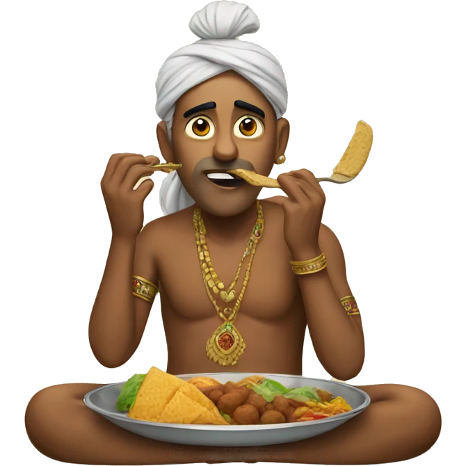 Indian eating  emoji