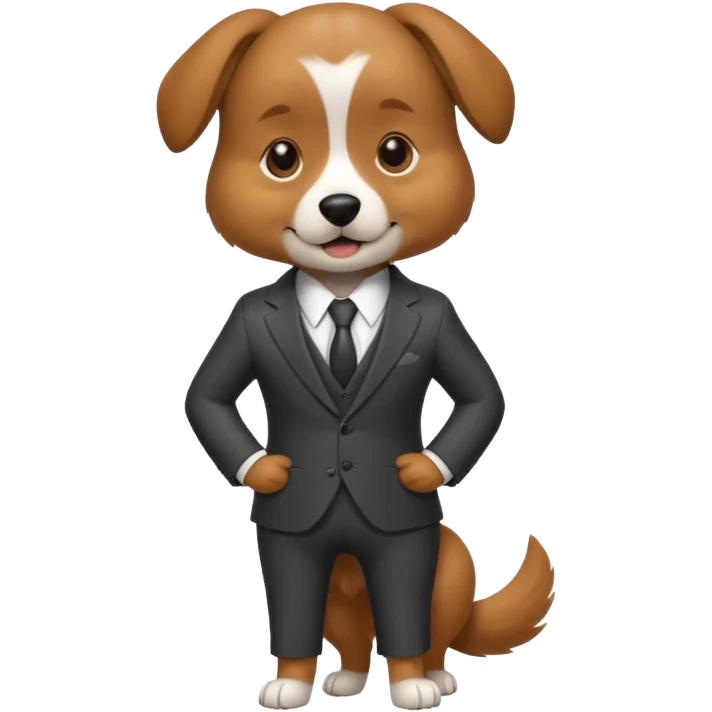 The dog went in a suit
 emoji