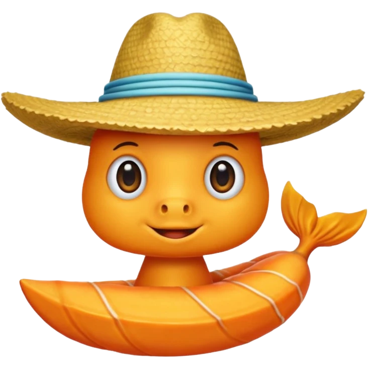 Caballito de mar con sombrero emoji