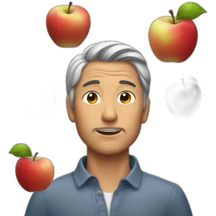A man who fell in a bunch of apples emoji