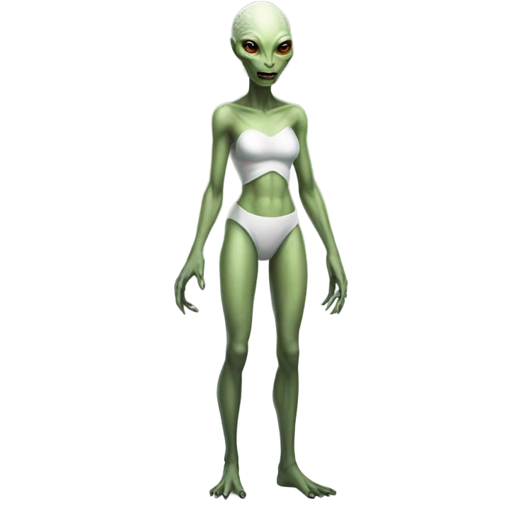 a Reptilian alien white woman, full body emoji