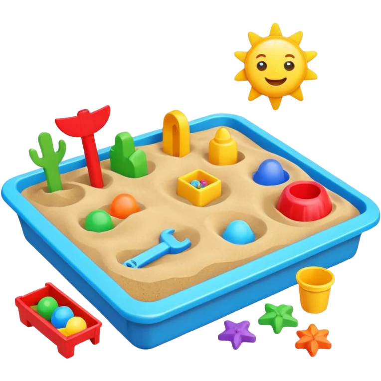 sandbox with sand and toys emoji