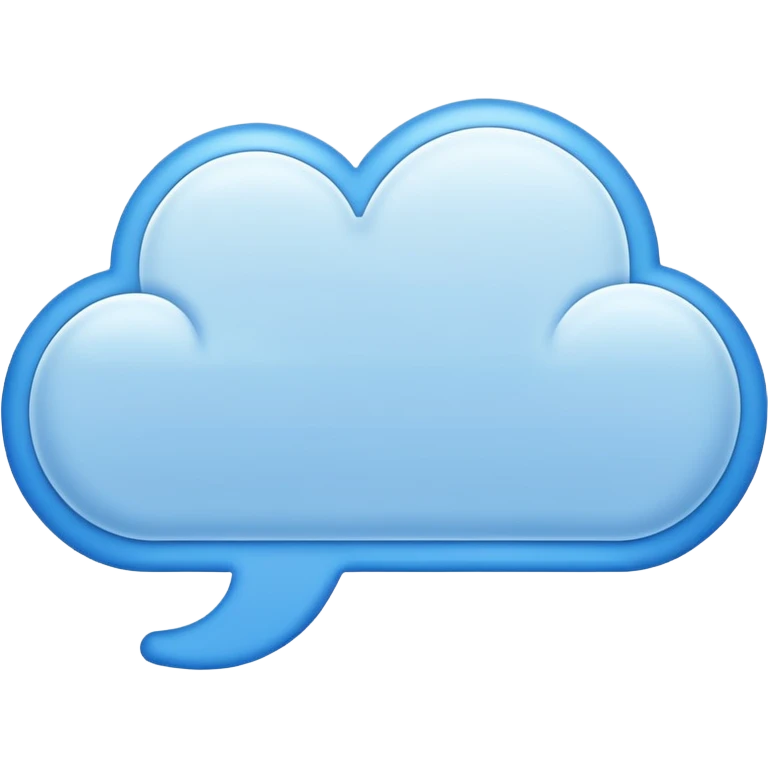 blue message cloud emoji