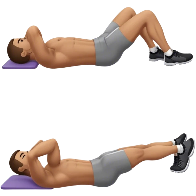 lying down man weighted glute bridges emoji