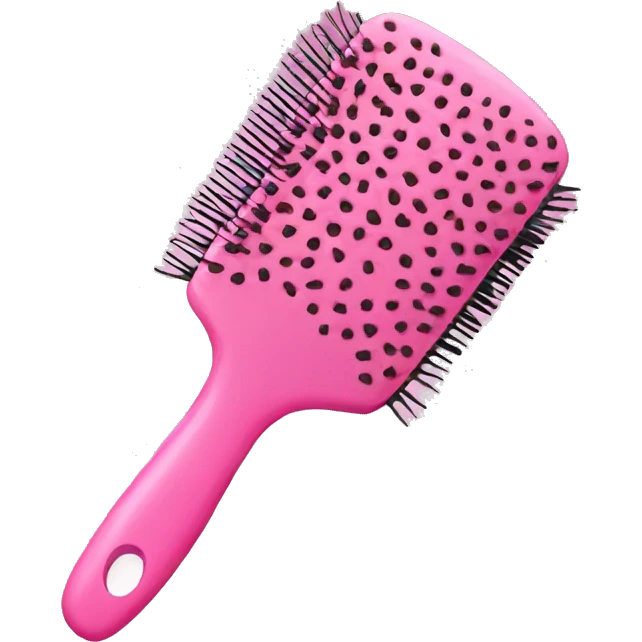 Pink hairbrush  emoji