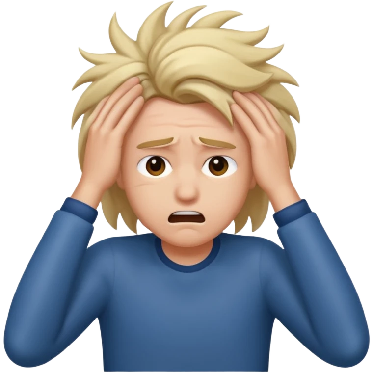 Péter un plomb/ s'arracher les cheveux  emoji